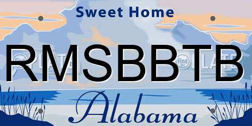 RMSBBTB Alabama License Plate