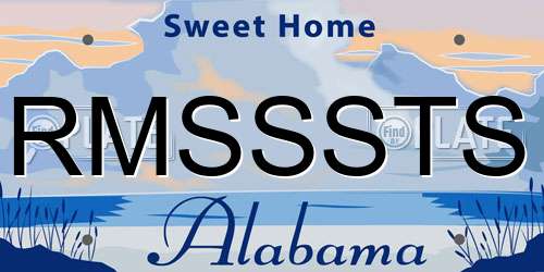 RMSSSTS Alabama License Plate