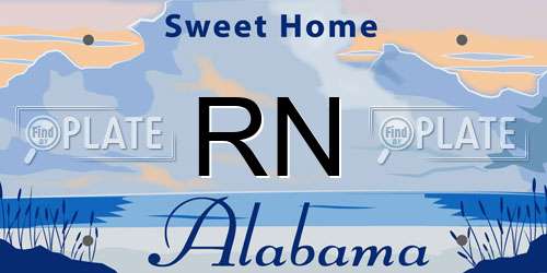RN Alabama License Plate