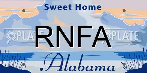 RNFA Alabama License Plate
