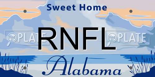 RNFL Alabama License Plate