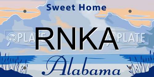 RNKA Alabama License Plate