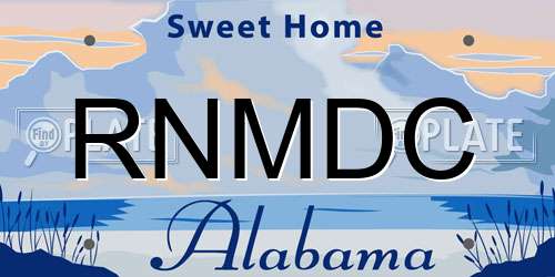 RNMDC Alabama License Plate