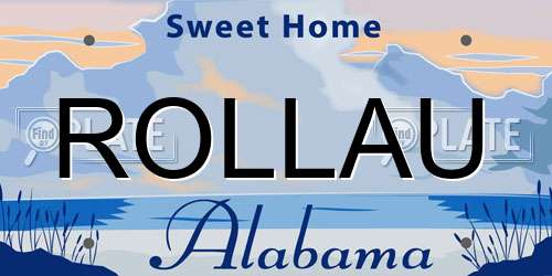 ROLLAU Alabama License Plate