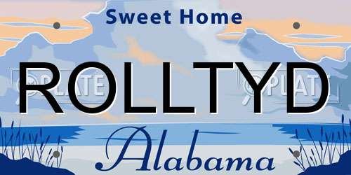 ROLLTYD Alabama License Plate