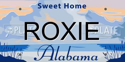 ROXIE Alabama License Plate