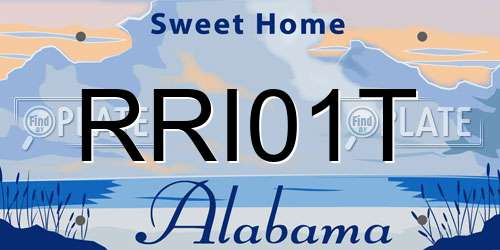 RRI01T Alabama License Plate