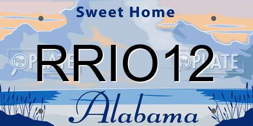 RRIO12 Alabama License Plate