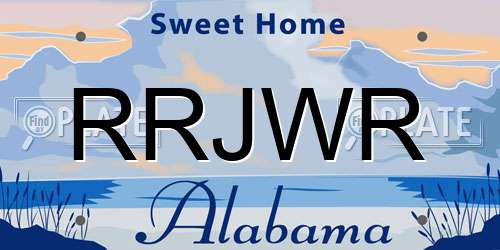 RRJWR Alabama License Plate