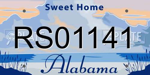 RS01141 Alabama License Plate