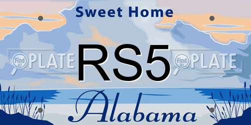 RS5 Alabama License Plate
