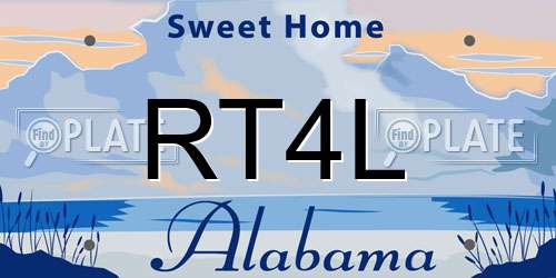 RT4L Alabama License Plate