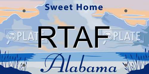 RTAF Alabama License Plate