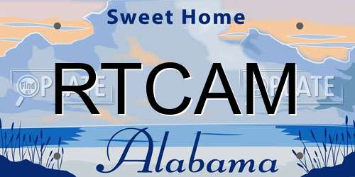 RTCAM Alabama License Plate
