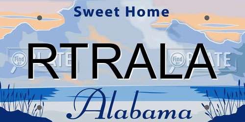 RTRALA Alabama License Plate