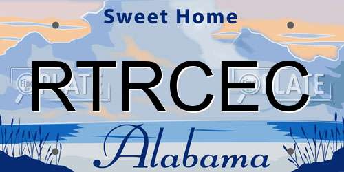 RTRCEC Alabama License Plate