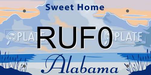 RUF0 Alabama License Plate