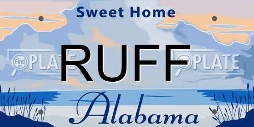 RUFF Alabama License Plate