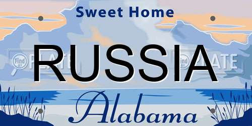 RUSSIA Alabama License Plate