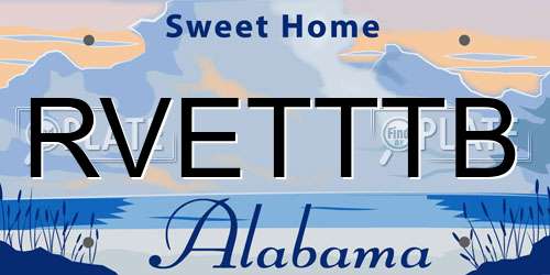 RVETTTB Alabama License Plate