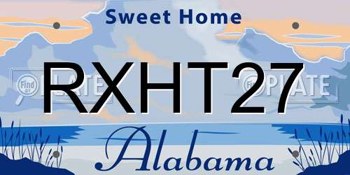 RXHT27 Alabama License Plate