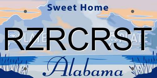 RZRCRST Alabama License Plate
