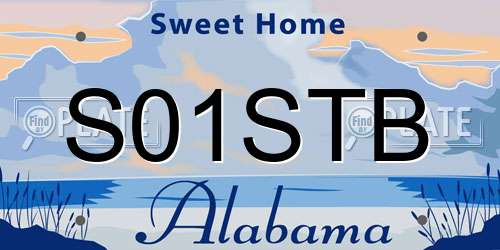 S01STB Alabama License Plate