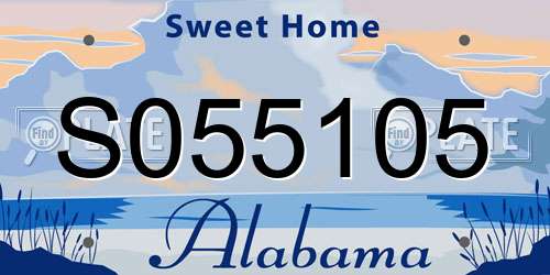 S055105 Alabama License Plate