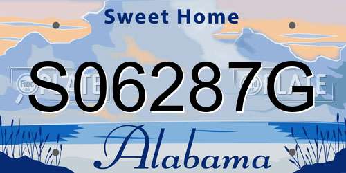 S06287G Alabama License Plate