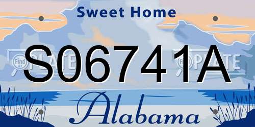 S06741A Alabama License Plate
