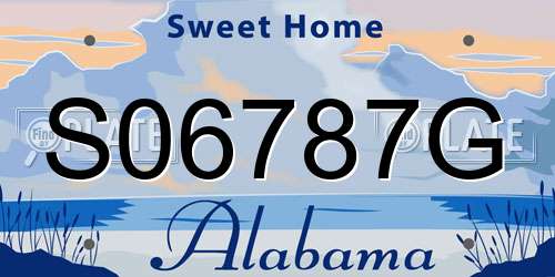 S06787G Alabama License Plate