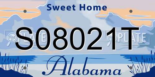 S08021T Alabama License Plate