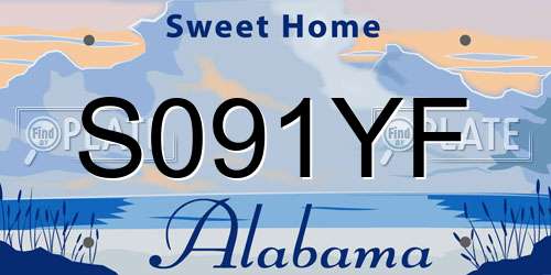 S091YF Alabama License Plate