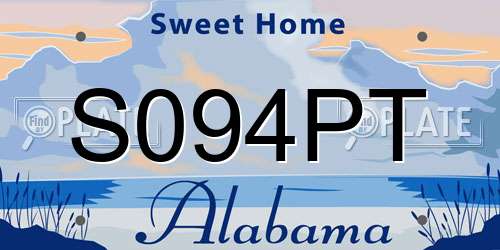S094PT Alabama License Plate