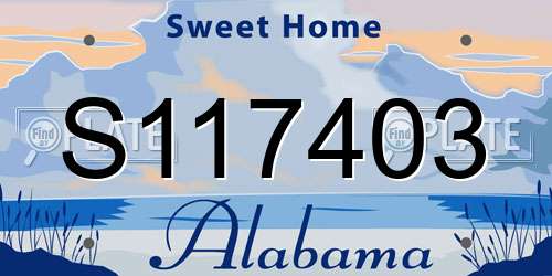 S117403 Alabama License Plate