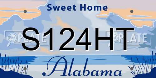 S124HT Alabama License Plate