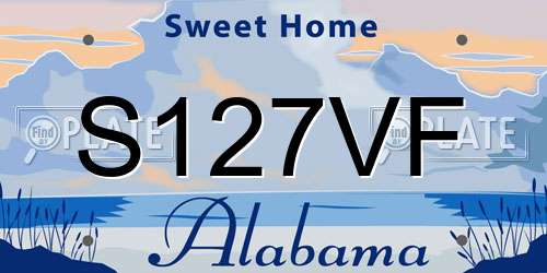 S127VF Alabama License Plate
