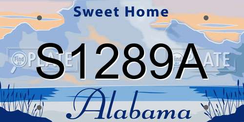 S1289A Alabama License Plate