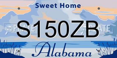 S150ZB Alabama License Plate