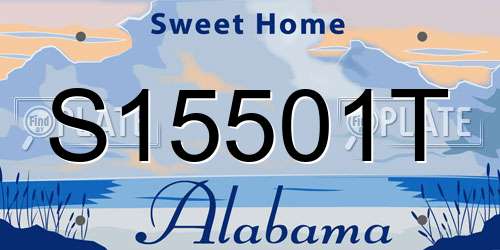 S15501T Alabama License Plate