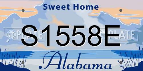 S1558E Alabama License Plate