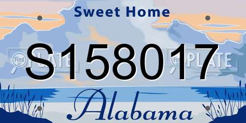 S158017 Alabama License Plate