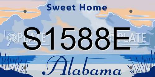 S1588E Alabama License Plate