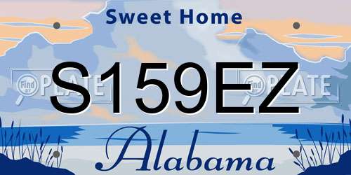 S159EZ Alabama License Plate