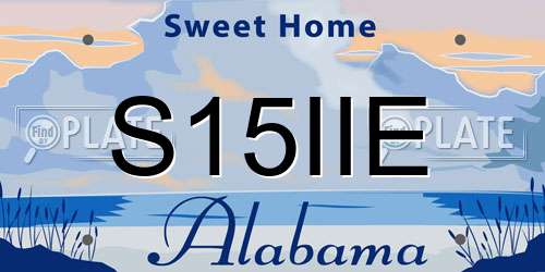 S15IIE Alabama License Plate