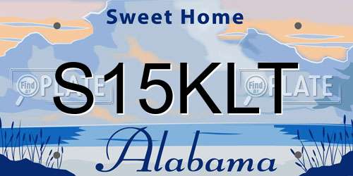 S15KLT Alabama License Plate