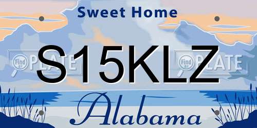 S15KLZ Alabama License Plate
