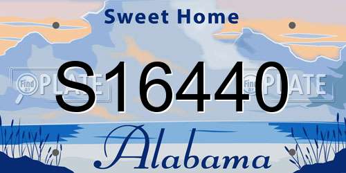 S16440 Alabama License Plate