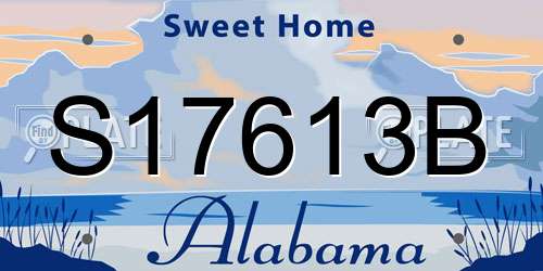 S17613B Alabama License Plate
