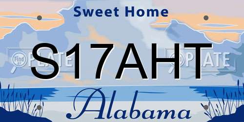 S17AHT Alabama License Plate